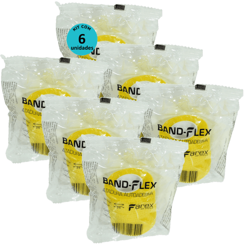 Atadura 5cm Amarela Band-Flex Autoadesiva Para Animais Farex Kit Com 6 Atadura 5cm Amarela Band-Flex Autoadesiva Para Animais Farex Kit Com 6